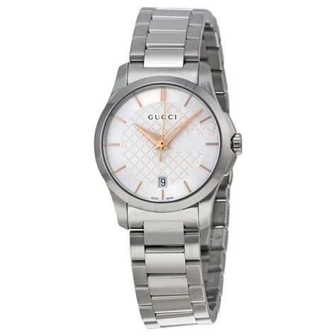 gucci g-timeless silver dial stainless steel ladies watch|gucci g timeless automatic watch.